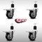 Service Caster 3.5'' SS Black Poly Swivel 1-7/8'' Expanding Stem Caster Set Total Lock Brake, 4PK SCC-SSEXTTL20S3514-PPUB-BLK-178-4 - alternate 2